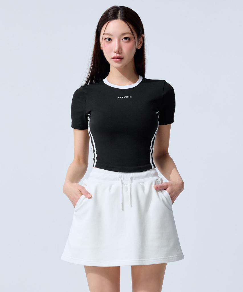 XEXYMIX Sporty Trackline Crop Short Sleeve Xfl2Ts1111