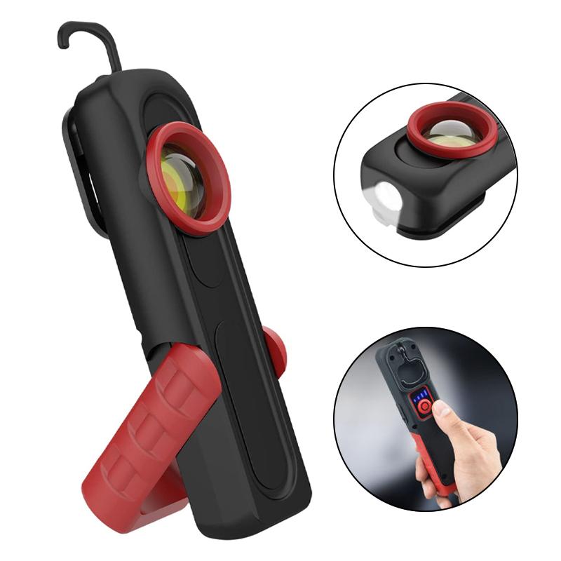 Rechargeable LED Work Light Portable LED Torch Inspection Lamp Camping Light with Magnetic Clip for Auto Repair Working Lights