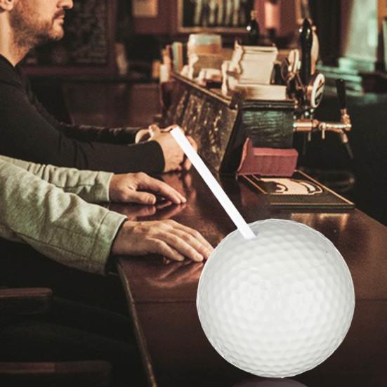 Кружка для гольфа 600 мл Герметичная Легко чистить Привлекательная Большая вместимость Непротекающая Подарок Портативный Дизайн в форме гольфа Кружка с соломинкой для напитков для вечеринки