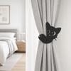 1 Pair Adjustable Curtain Tieback Fashion Curtain Buckle Ornament Black Cat Curtain Straps  Bedroom