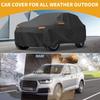 Motoforti All-Weather Waterproof Car Cover - UV-Resistant Outdoor Full Exterior Protection for Nissan Juke 210D-PU Black