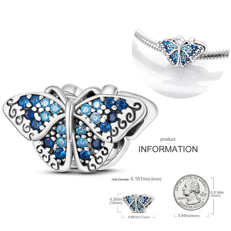 Fashion Trend 925 Silver Travel Airplane Dangle Charms Fit Original  Charm Bracelet DIY Sunflower Butterfly Bead