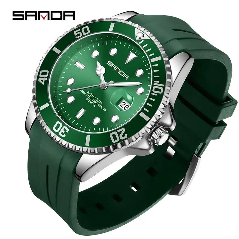SANDA 7018 Часы Мужские Relogio Masculino Продажа Мужские Кварцевые Часы Спортивные Мужские Часы Топ Бренд Люксовые Водонепроницаемые Силиконовые Кварцевые