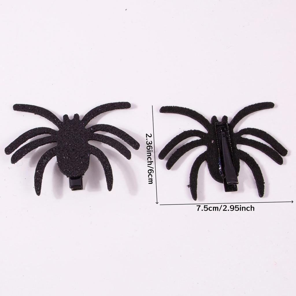 4/8pcs Girls Spider Hair Clips Cratoon Glitter Spider Hairpins Barrettes Clips Children Kids Halloween Party Hair Accessories