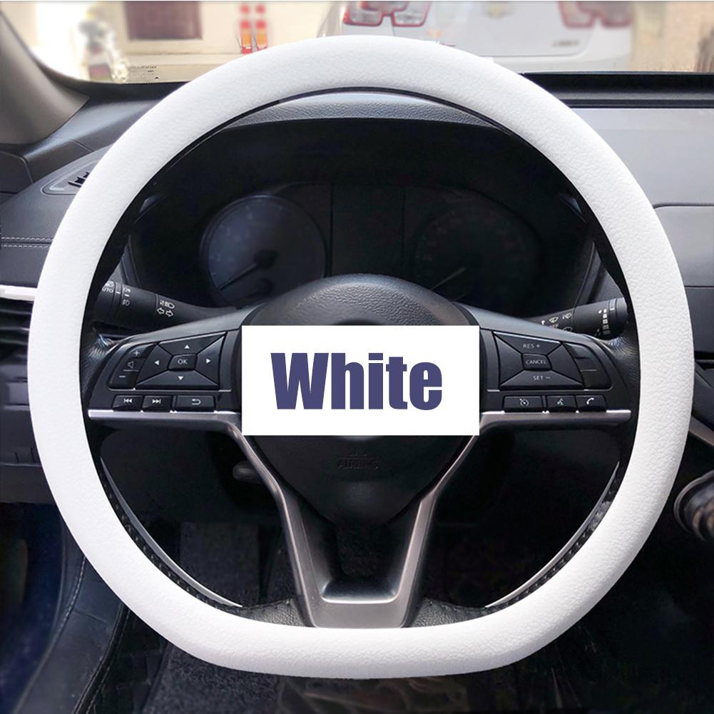 Universal Car Silicone Steering Wheel Cover Elastic Non-Slip Cover For 32-47cm Steering Wheel Multi Color Car Decor Accessories