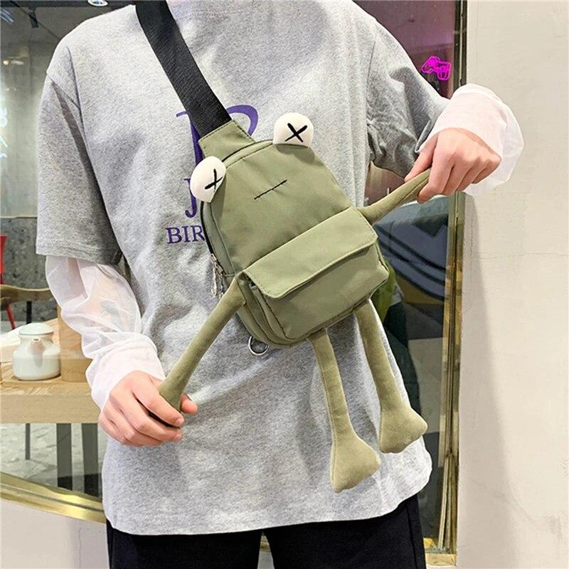 Girl Bag Tide Cartoon Cute Frog Crossbody Bags Casual Messenger Bag Chest Unisex Shoulder Women Bolsa
