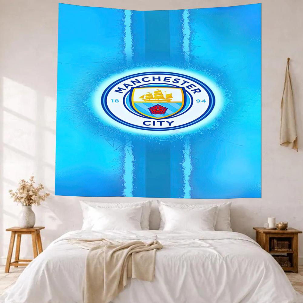Manchester City Wall Decor Tapestry Art For Pet Memorial Birthdaywedding Party Backdrop Family Gift