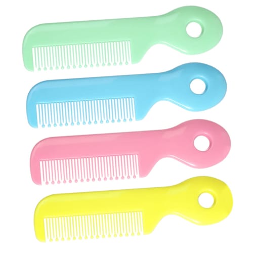 JOINPAYA 2-Pack Baby Comb, Toddler Hair Comb, Newborn Hair Comb, Round-Tooth Comb, Detangling Comb, Toddler Hair Brush (4 Combs X 2)