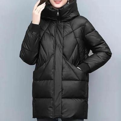 Женская мода повседневная осень-зима однотонные принты с длинным рукавом куртки и пальто пуховики