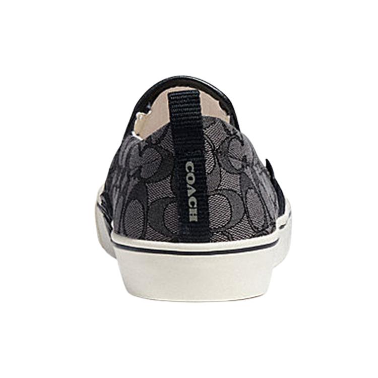 COACH Stylish Skateboarding Shoes Men's Black Gray (Unisex) Men's Casual Shoes CA909 CQ