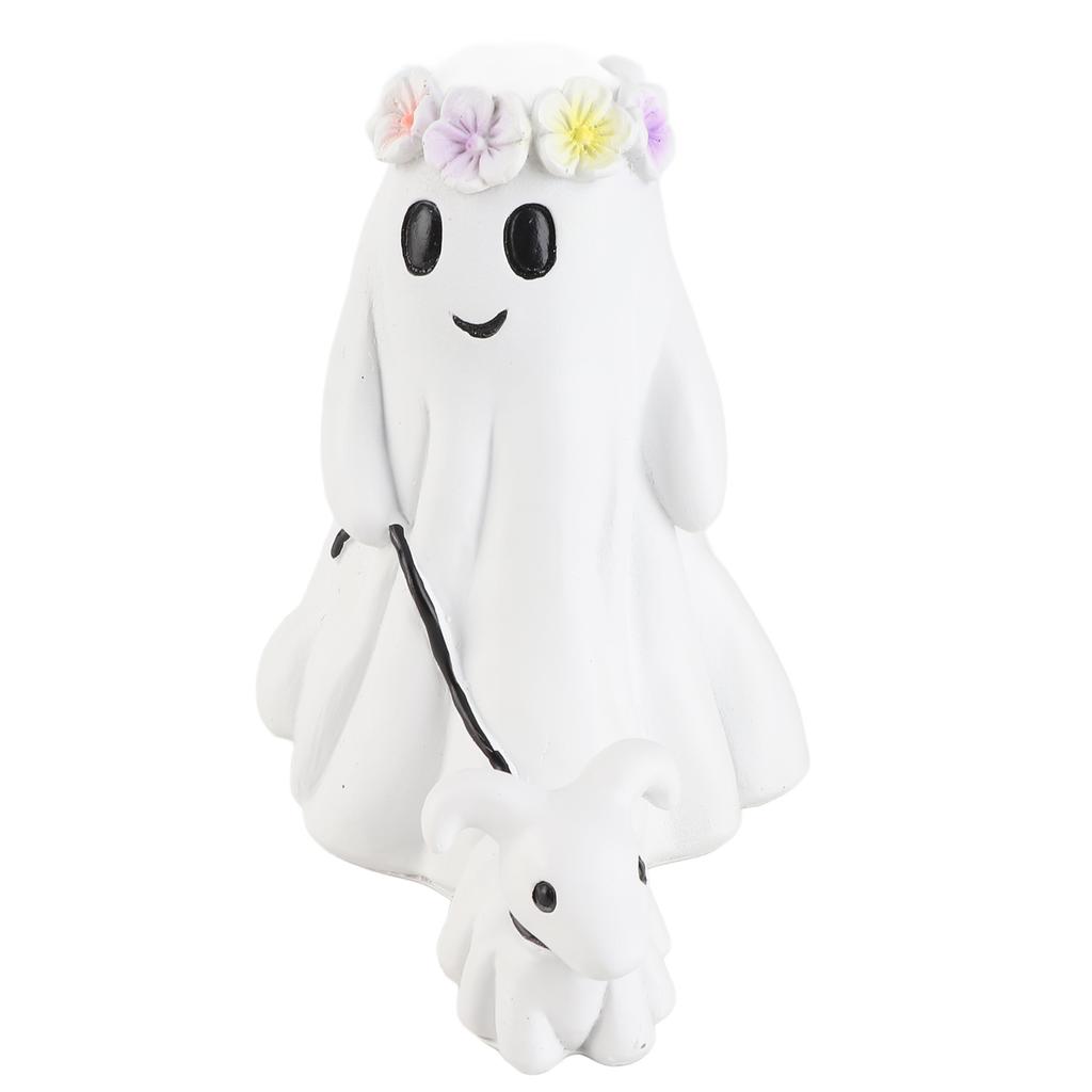 Ghost Walking Dog Statue Spooky Cute Resin Home Decoration Tabletop Ornament Ghost Dog Decor for