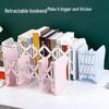 Выдвижная подставка для книг в макаронных цветах для студентов