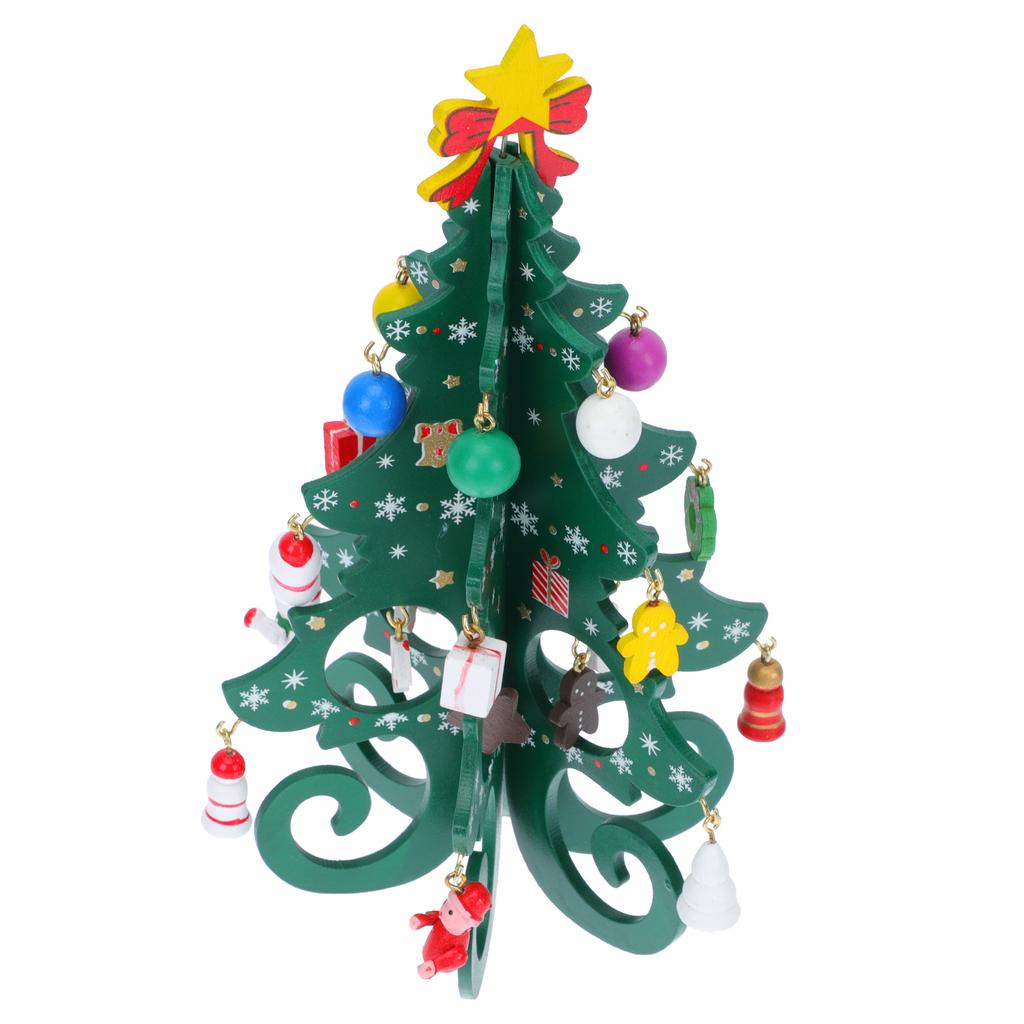 Украшения для рождественской елки своими руками из дерева Декор Рождество поделки Мини настольные елки фестиваль Домашнее руководство очаровательные декоративные