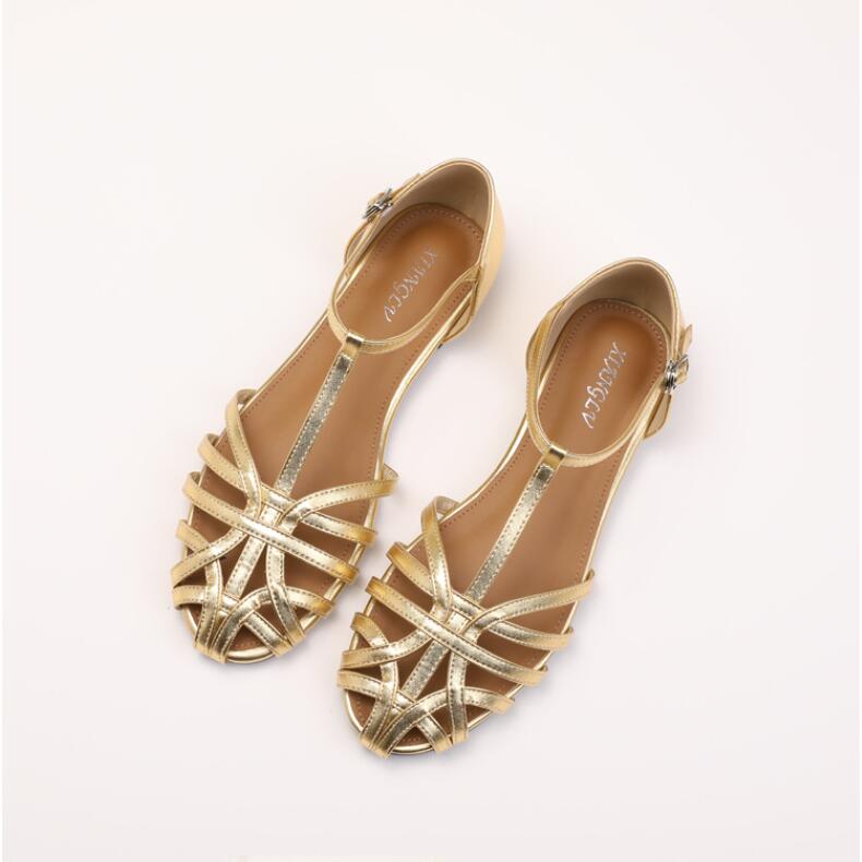 Босоножки Баотоу для женщин Модные дышащие сандалии с вырезами Модные уличные повседневные сандалии Летние праздничные римские туфли для женщин