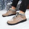 TUINANLE Зимние толстоподошвенные плюшевые меховые сноубутсы, теплые хлопковые туфли, женские повседневные кроссовки на шнуровке, сохраняющие тепло