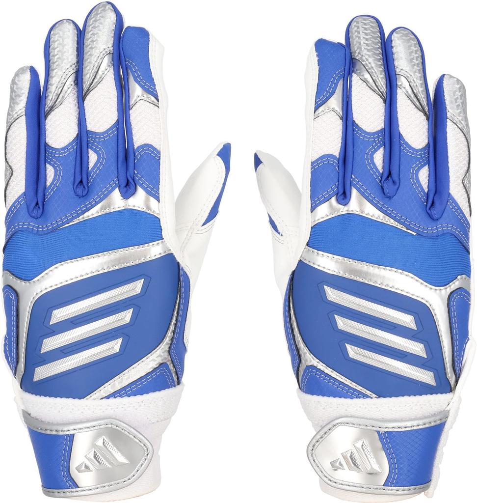Adidas Baseball Batting JM LBG904 Gloves, 51, Junior, Blue/Silver (2313),