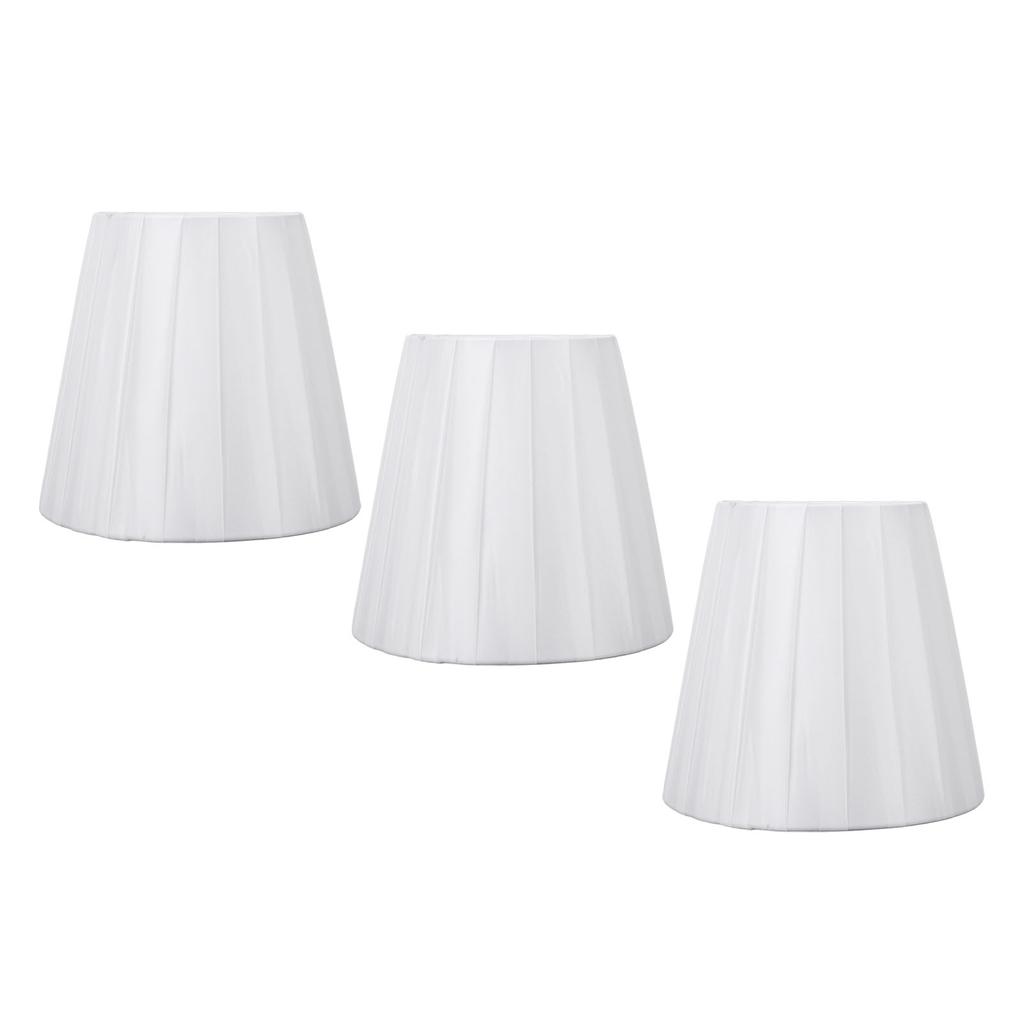 3pcs Fabric Lampshade Pleated Clip On Decorative Lamp Shade for Wall Table Lamp Modern E14 Candle Ch