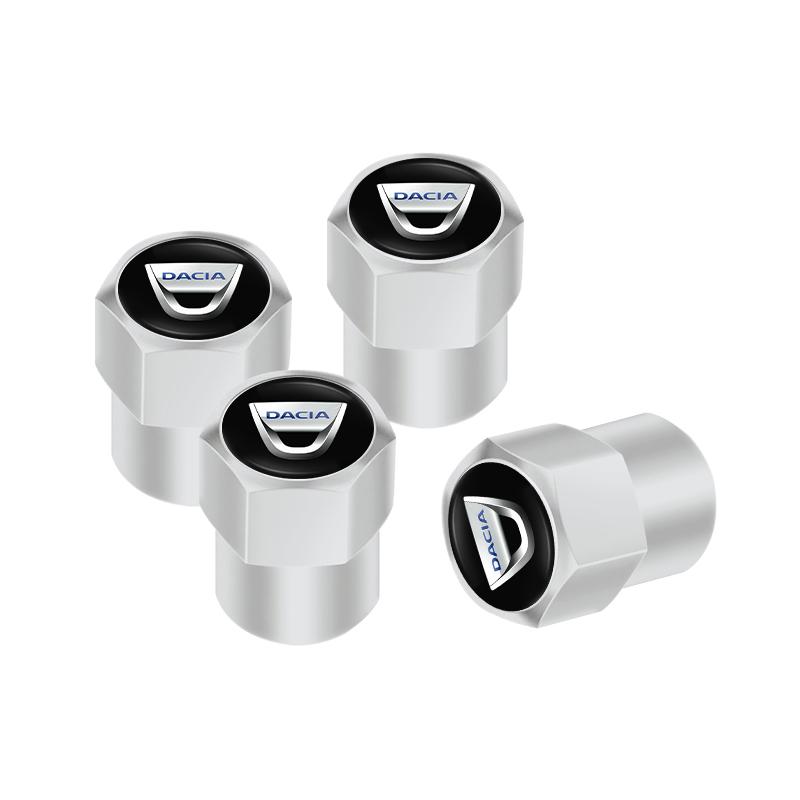 BGT1 4Pcs Aluminum Alloy Car Wheel Tire Valve Caps Stem Cover For Dacia Bigster Spring Duster Sandero Jogger Dokker Lodgy Logan