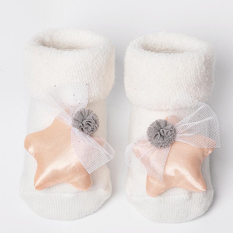 Нескользящие носки для новорожденных и малышей, домашние напольные рождественские противоскользящие теплые аксессуары для ходьбы