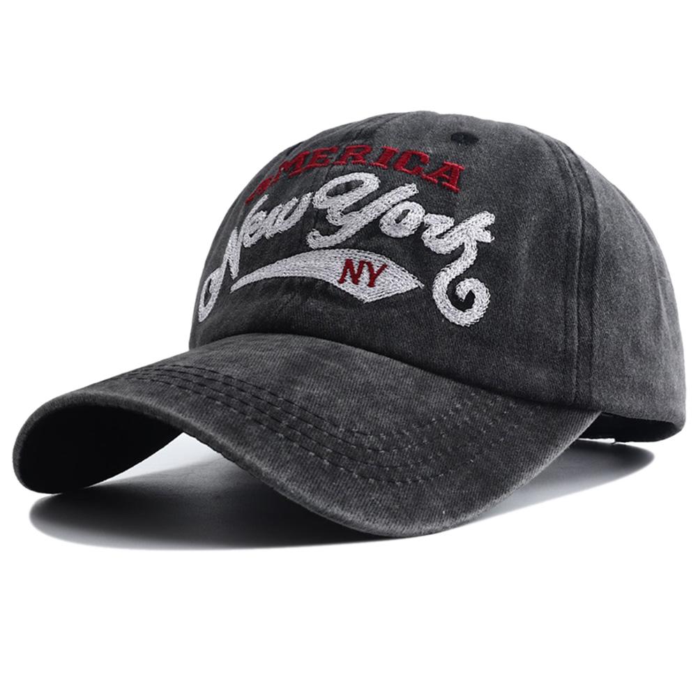 Retro Letter Embroidered Baseball Cap For Women Men Hip Hop Urban Street Style Fishing Snapback Hat Women'S Washed Old Duckbill Cap Gorras Hombre
