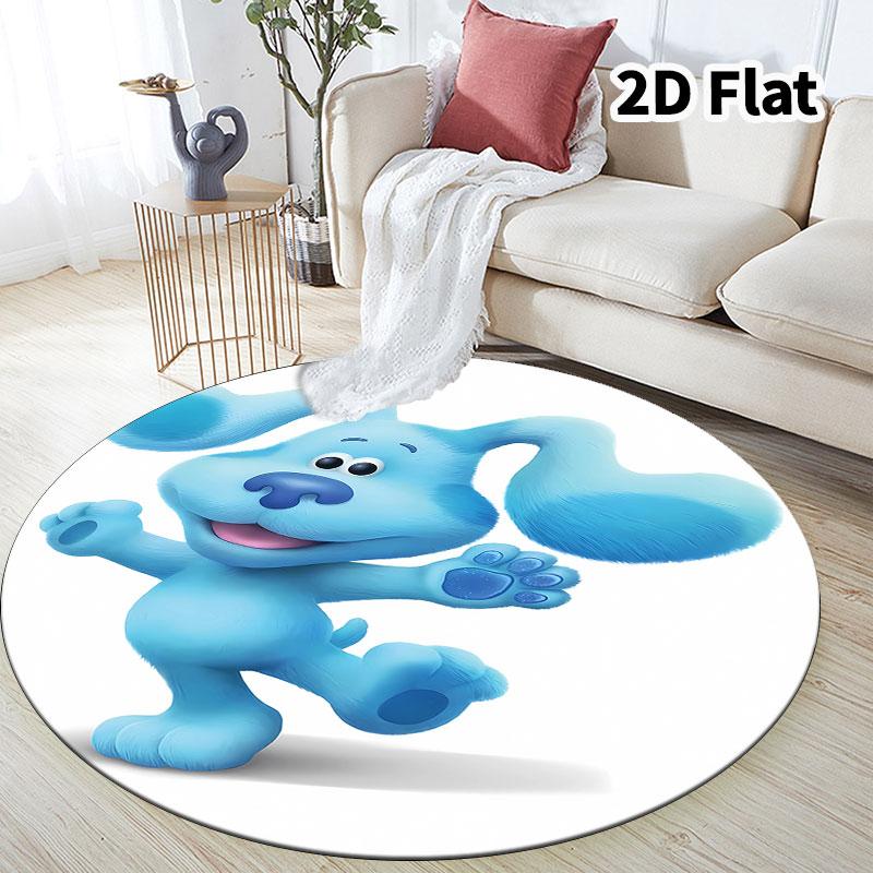 Blue'S Clues Round Area Rug Carpet Rug For Living Room Bedroom Sofa Playroom Decor Nonslip Floor Mat