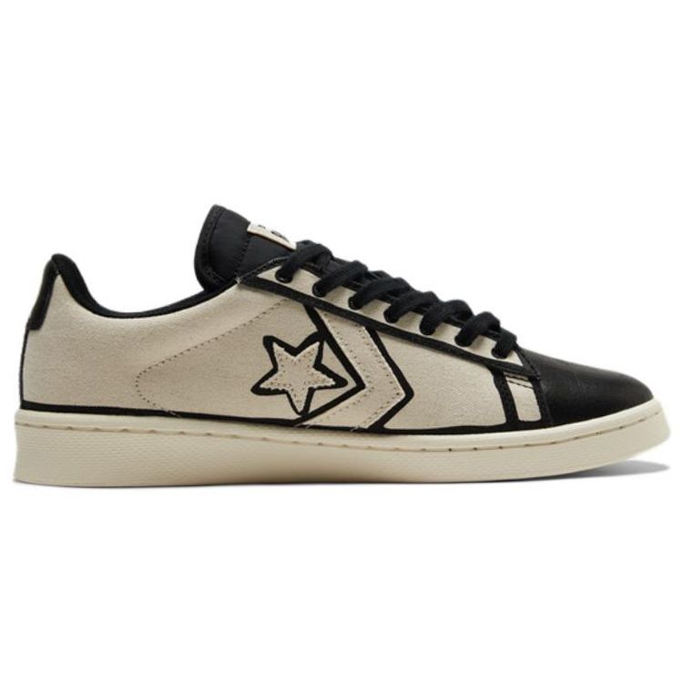 Converse Joshua Vides X Pro Leather Made In Studio Unisex Sneakers Cream Natural-Ivory Black A00713C