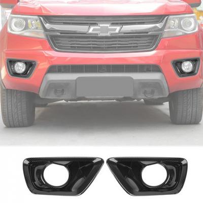 2x Декоративная накладка на противотуманную фару из углеродного волокна для Chevy Colorado 2014-18