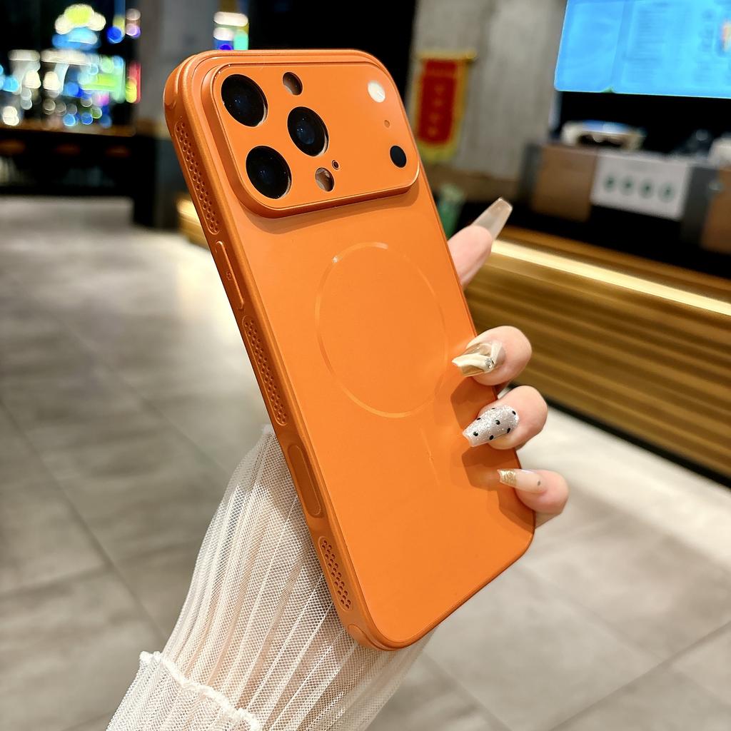 Роскошный матовый чехол-защита для линз из стекла Для iPhone 17 Air 16 15 14 13 Pro Max Plus Для Magsafe Магнитный Ударопрочный Жесткий ПК Чехол