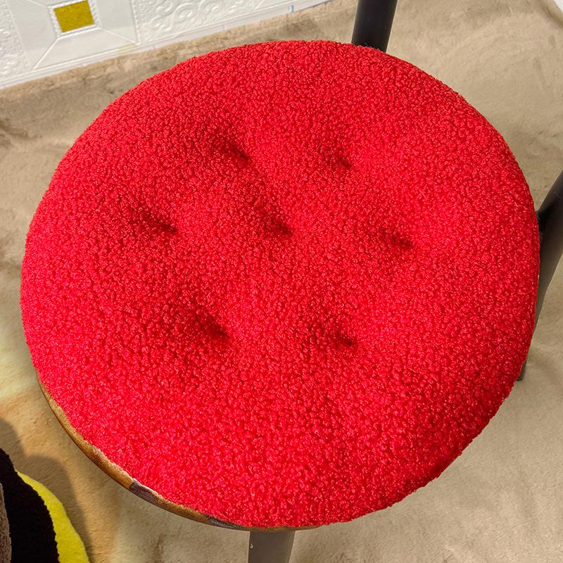 Extra Thick Fluffy Velvet Cushion Pad for Long Sitting - Large Round Chair or Floor Mat