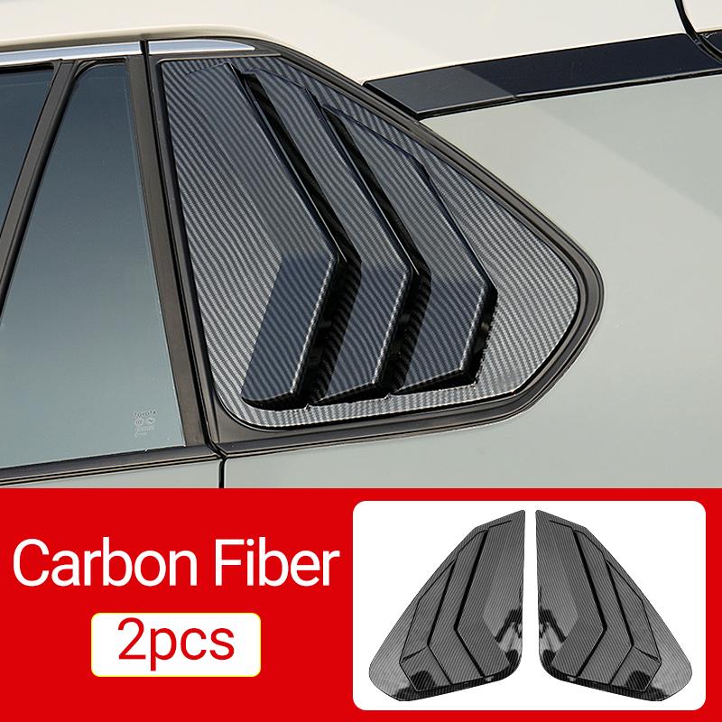 For Toyota RAV4 XA50 Hybrid 2019 2020 2021 2022 2023 2024 1Pair ABS Car Side Rear Window Louver Shutter Cover Trim Stickers