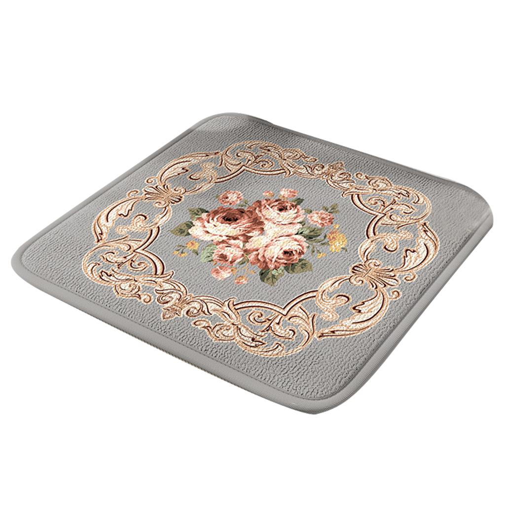 Подушки на сиденье из пены с эффектом памяти с нескользящим цветочным узором, квадратные подушки для повышенного комфорта и поддержки