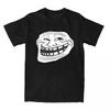 Rage Comic Trollface Смешное Лицо Глупое Лицо Лицо Гнома Модная Круглая Шея Футболка Мужская Летняя Высокое Качество Повседневная Футболка с Коротким Рукавом