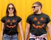 Лицо тыквы Джек О Лантерн Парная футболка Хэллоуин Унисекс футболки Хэллоуин
