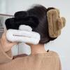 Large Plush Claw Clip for Women - Autumn/Winter 2023 Furry Hair Accessory, Square Shark Design, High-End Headwear
