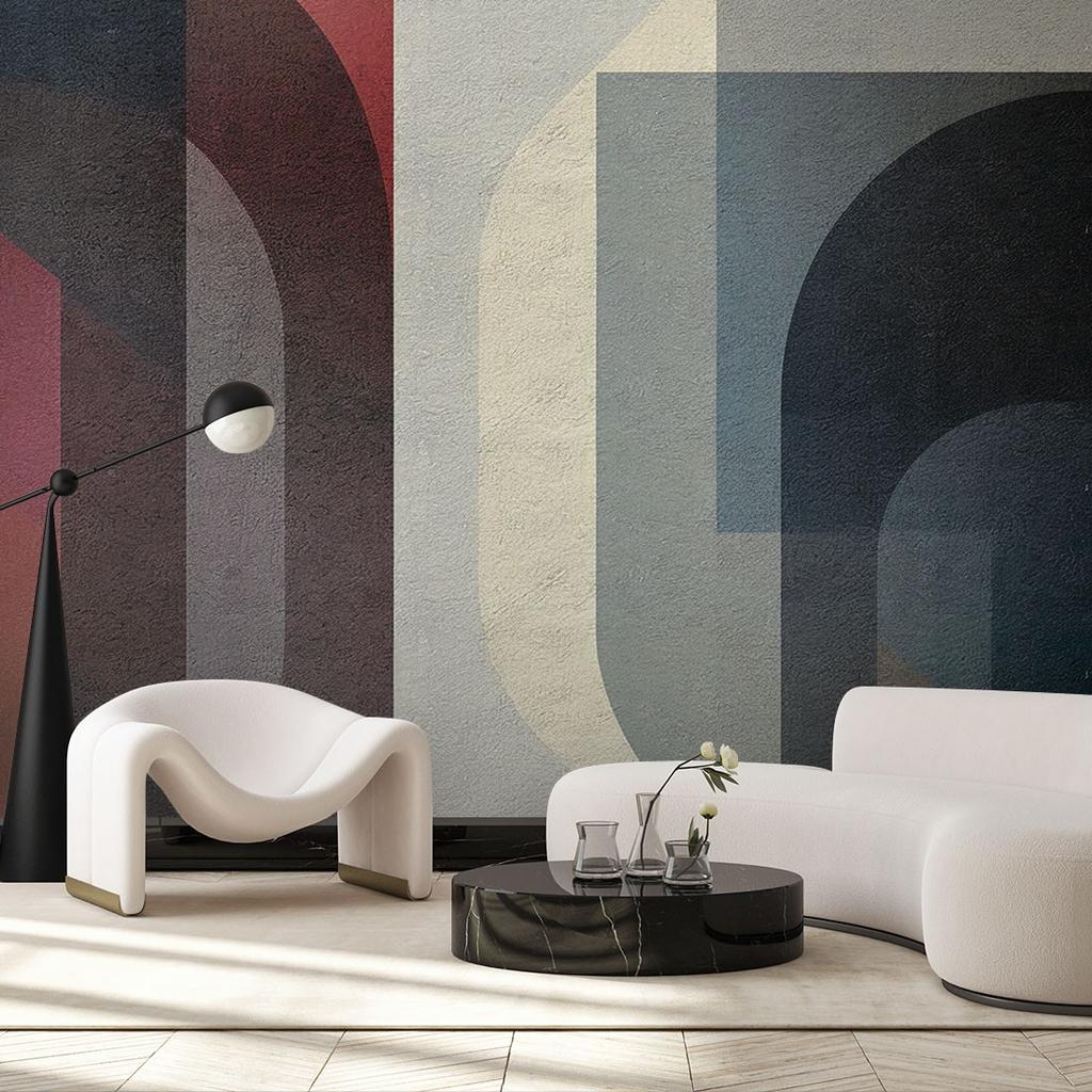 Wallpaper Retro geometric abstraction