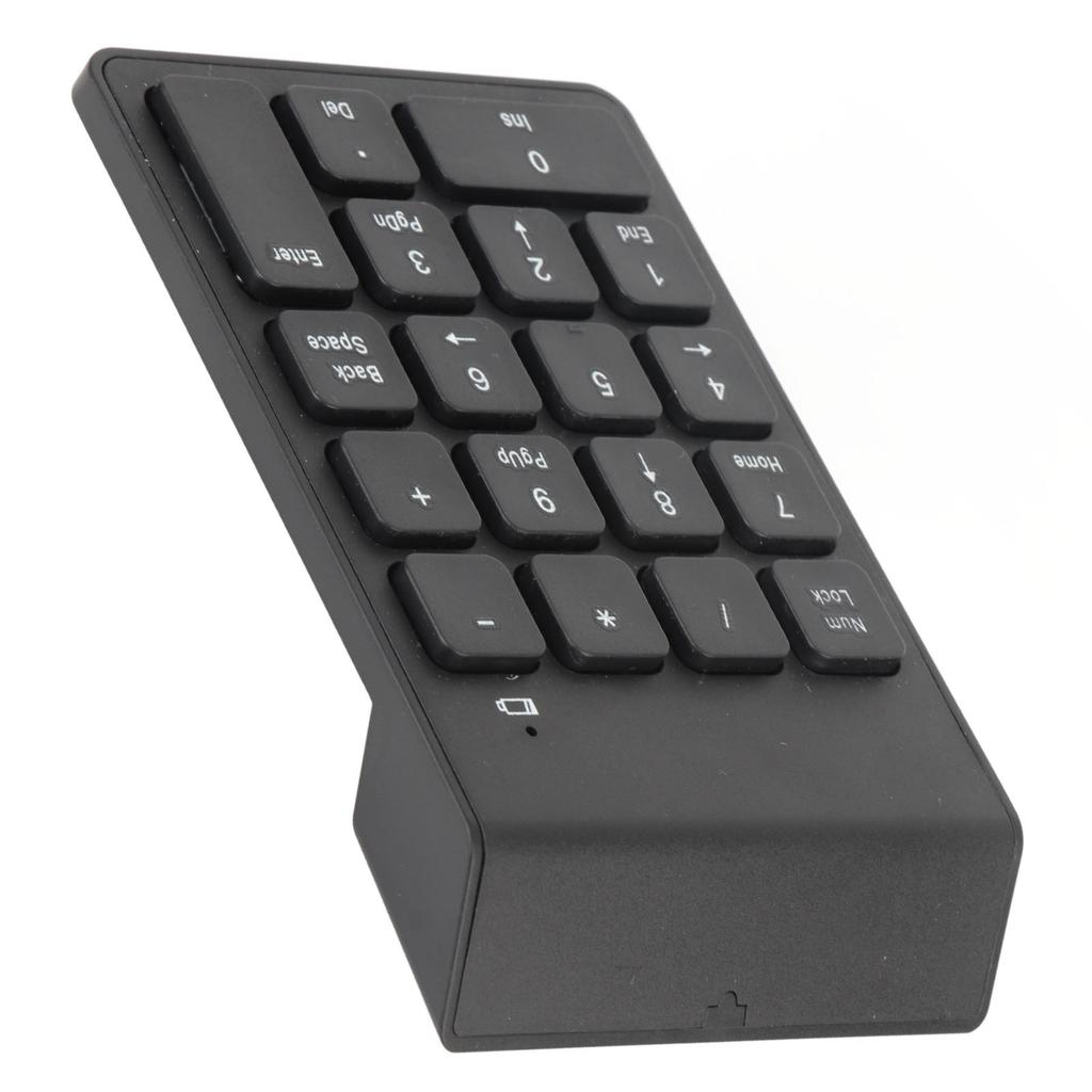 Wireless Number Pad USB Receiver Black 18 Keys Waterproof Battery Powered Numeric Keypad for Gaming