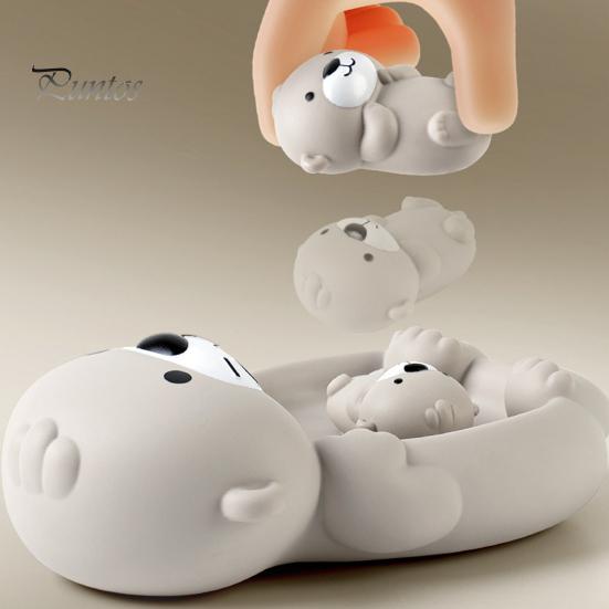 4 шт. плавающие игрушки для ванны в форме выдры для детей, обучающие интерактивные мягкие сжимаемые игрушки для ванны, непористый дизайн, безопасные игрушки для ванны для малышей