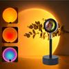 New Enhance Your Bedroom and Living Room with This Stunning LED Sunset Lamp Projector - Ideal Gift for Magical Atmosphere and Ba