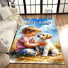 1PC Custom Name Childhood Innocence Friendship Theme Floor Mat Ideal for Living Room, Game Rooms, Office, Bedroom, Office Floor Mat , Floor Mats for H