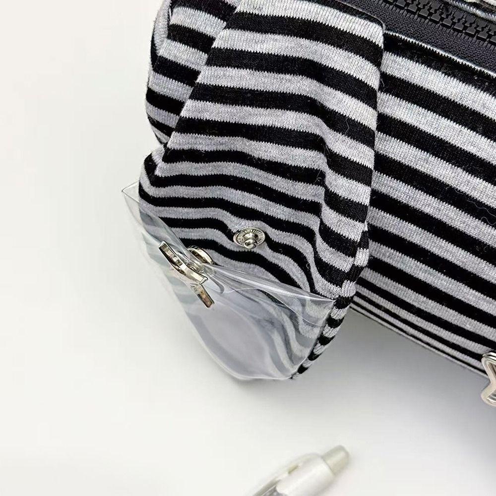 1pc Large Capacity Pen Bag Portable Pencil Pouch Korean Style Stationery Storage Bag School Office