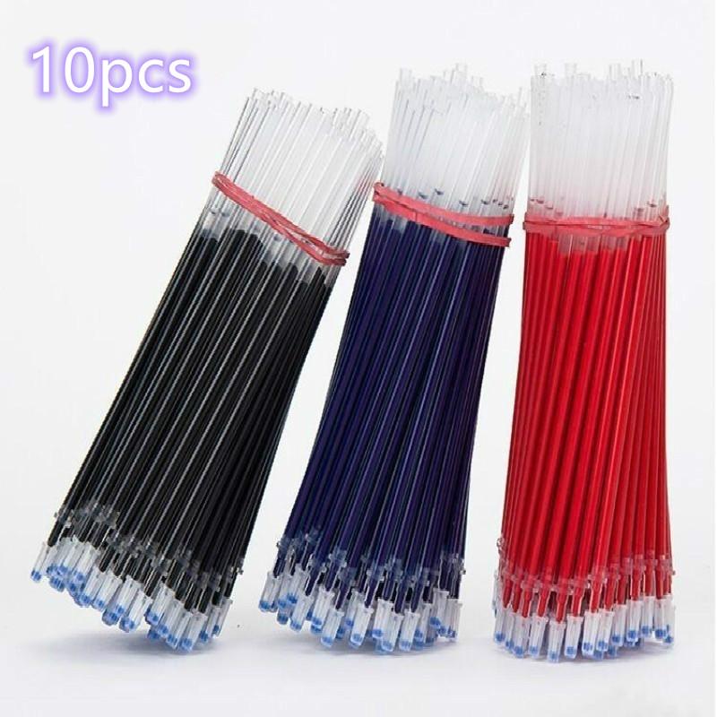 10 шт./набор Гелевая ручка-шарик Стержень Черный Синий Красный Канцелярская принадлежность Гелевый стержень
