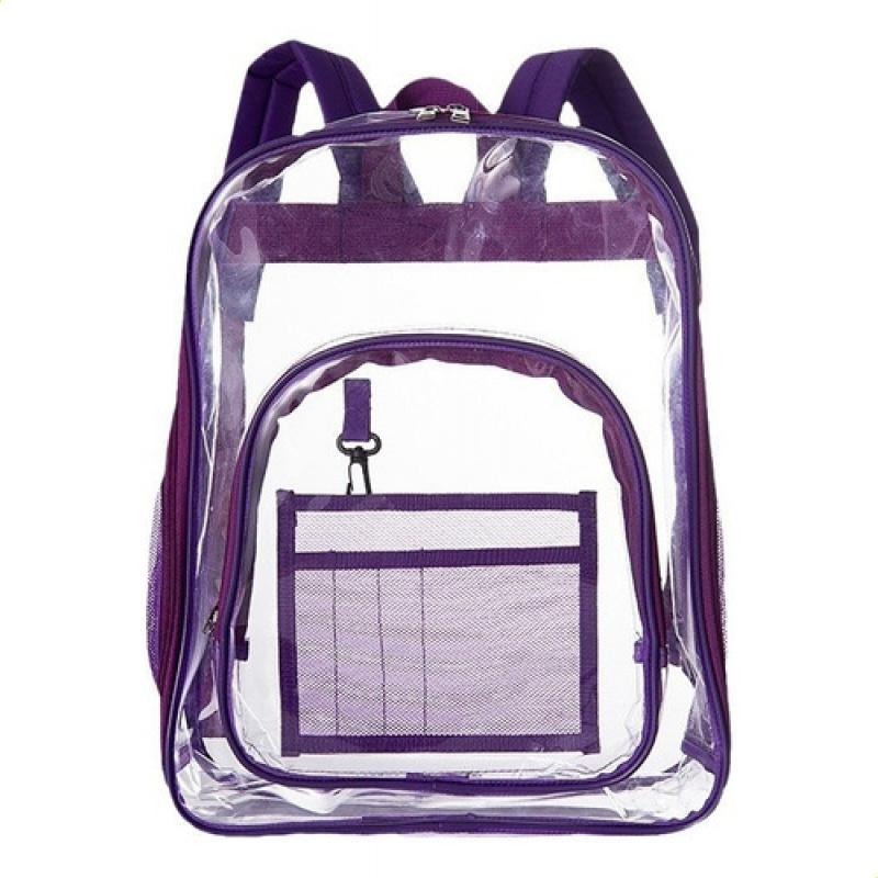 Transparent Waterproof PVC Backpack Large Capacity Storage Bag Student School Bag Travel Backpack Multi-Purpose Clear Backpack