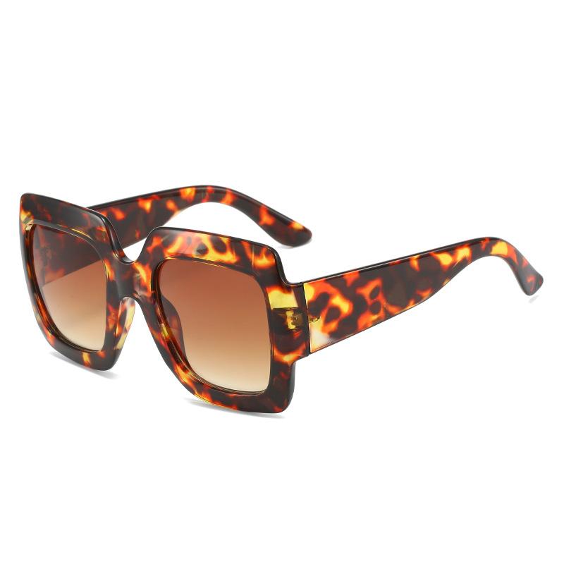 Oversized Square Women Colorful Sunglasses Fashion Gradient Leopard Female Shades UV400 Men Outdoor Sports Sun Glasses