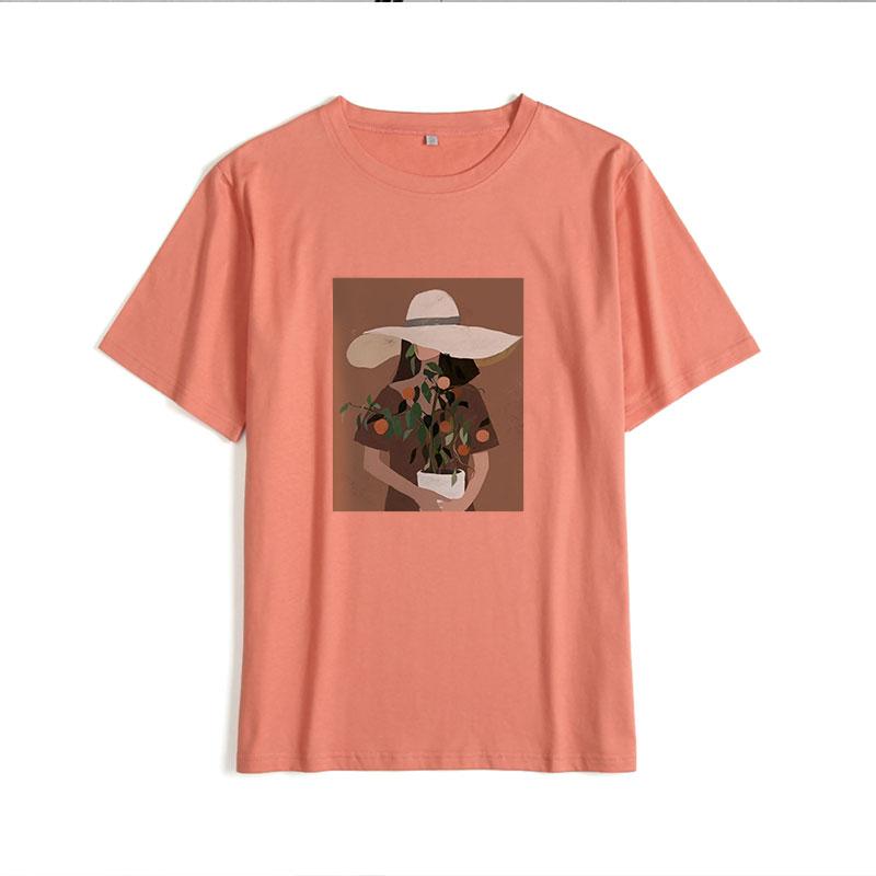 Женские футболки Hirsionsan с эстетическим графическим принтом, милые кавайные мягкие хлопковые свободные футболки в стиле Харадзюку, винтажные повседневные женские топы в готическом стиле