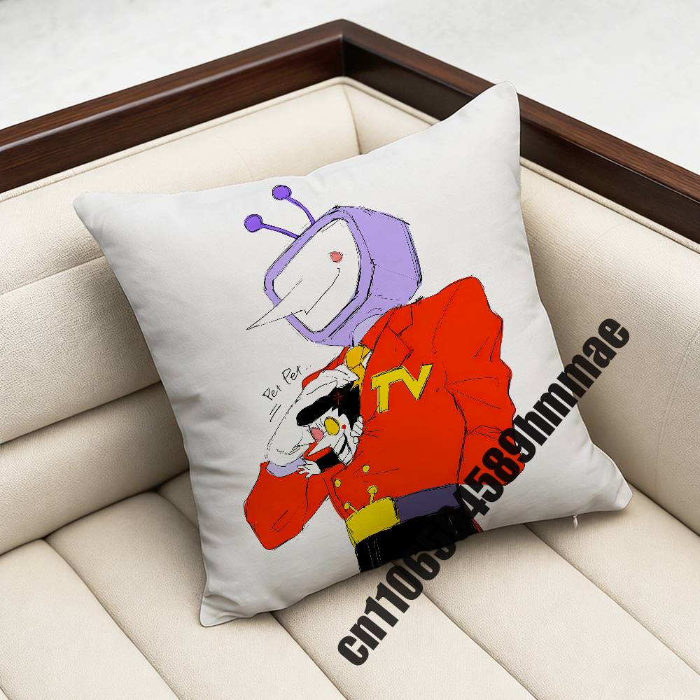 Game DDeltarune Spamton Throw Pillow Case Sham For xcm xcm Square Home Pillowcase Cushion Cover