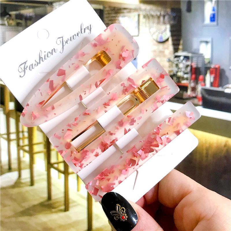 Корейский модный красочный ацетатный комплект из 3 шт./компл., набор заколок для волос, шпилька для женщин и девочек, заколки, аксессуары, ювелирные изделия, заколка для волос, головной убор