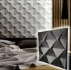 3D Wall Panel Mold for Gypsum, Plaster or Concrete Tile for Decorative Wall Panels 'Pyramids'