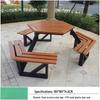 JINGGENG Outdoor Commercial Wooden Chess Table and Chair Set