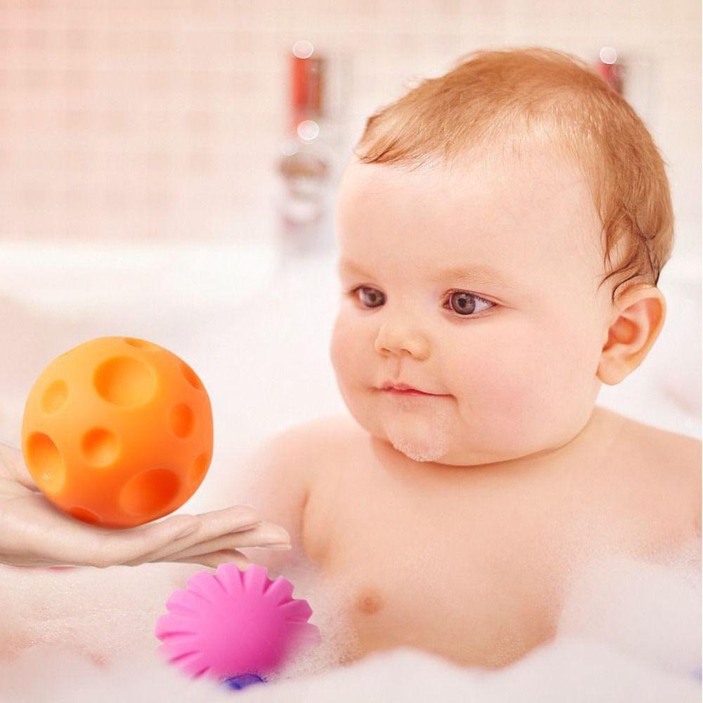 6Pcs Hands Touch Textured Multi Ball Set Plastic Soft Ball Montessori Toys Travel Must Haves