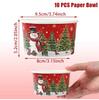 Christmas Santa Claus Paper Bowl Noel Snowman Disposable Bowl Merry Christmas Decor for Home 2025 New Year 2026